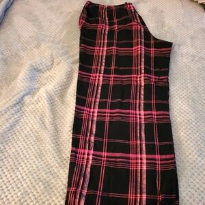 EUC Victoria Secret Pink & Black Plaid Drawstring Sleep Pants XLT